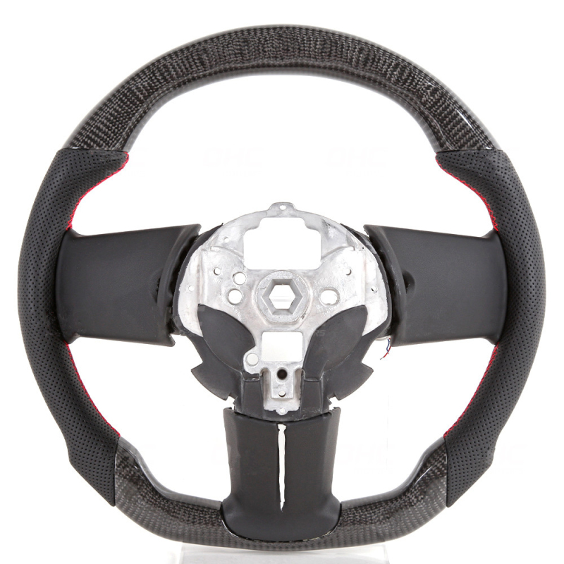 Real Carbon Fiber LED Racing Wholesale Factory provided Custom Car Steering Wheel Compatible with Ford Mustang 2010-2014 AotoKoop