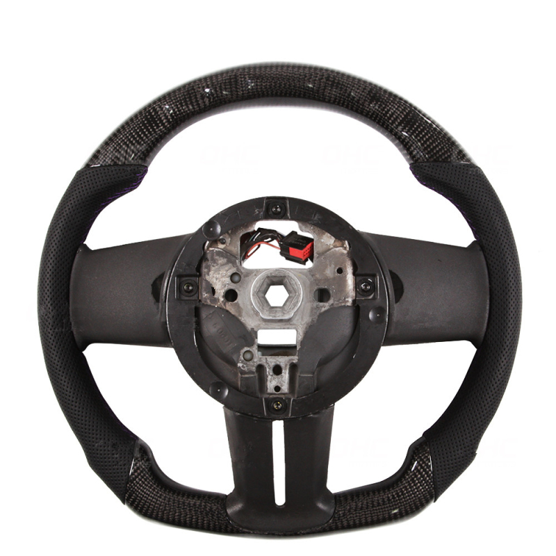 LED Smart real 100% Carbon Fiber Steering Wheel Compatible with Ford Mustang 2010-2014, Modify Steering Wheel