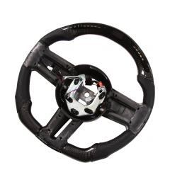 LED Smart real 100% Carbon Fiber Steering Wheel Compatible with Ford Mustang 2010-2014, Modify Steering Wheel