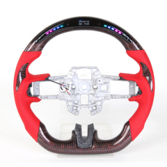 Car Parts Accessories Racing Steering Wheel LED Carbon Fiber Steering Wheel fit for Ford Mustang 2015-2017, AotoKoop Modify Steering Wheel
