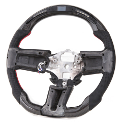 Real Carbon Fiber LED Racing Wholesale Factory provided Custom Car Steering Wheel Compatible with Ford Mustang 2010-2014 AotoKoop