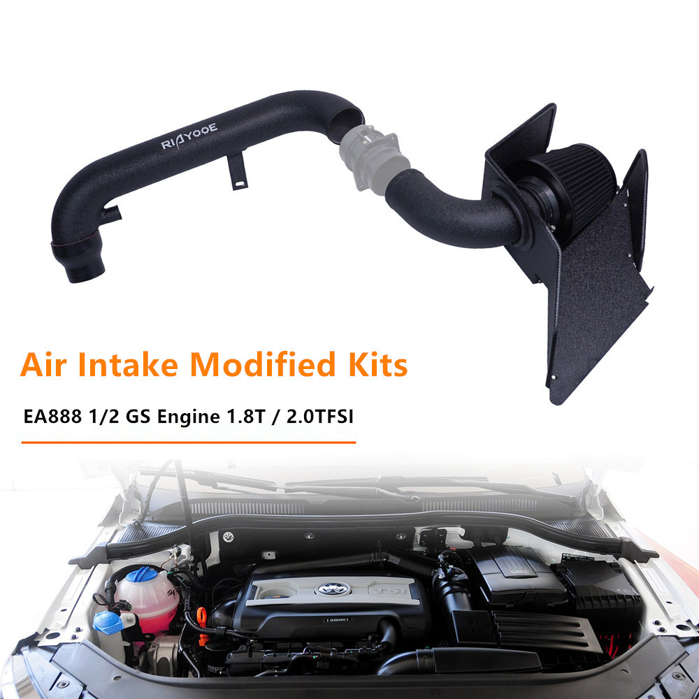 Automotive Air Intake Modified Aluminum Tube Mushroom Air Filter Intake Kits Suitable for Volkswagen Golf MK5MK6 EA888 1.8T 2.0T