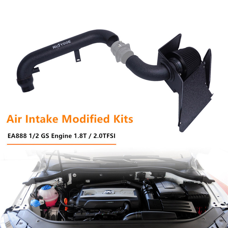 Automotive Air Intake Modified Aluminum Tube Mushroom Air Filter Intake Kits Suitable for Volkswagen Golf MK5MK6 EA888 1.8T 2.0T
