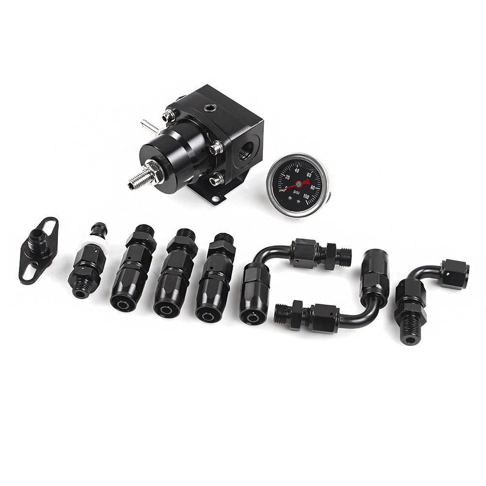 Universal Automotive Modified Fuel Supercharger Turbine Fuel Valve Pressure Regulator Oil Cooling Joint Set