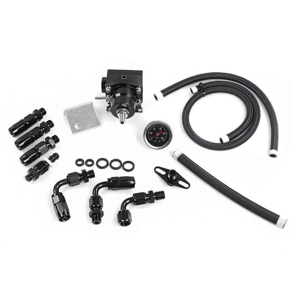 Universal Automotive Modified Fuel Supercharger Turbine Fuel Valve Pressure Regulator Oil Cooling Joint Set