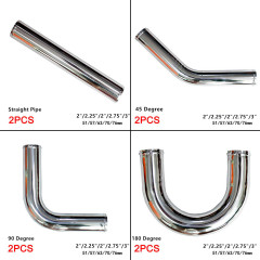 Automotive Universal DIY Modified Aluminum Pipe, Intercooler Supercharger Turbo Pipe Inlet 2"/2.25"/2.5"/2.75"/3"