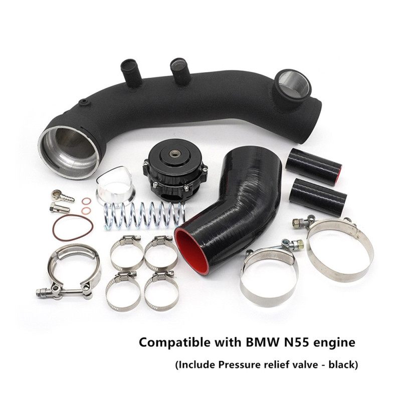 Compatible with BMW N54 Engine Turbocharged Intake Aluminum Tube 50MM Modified SQV Pressure Relief Valve E88
