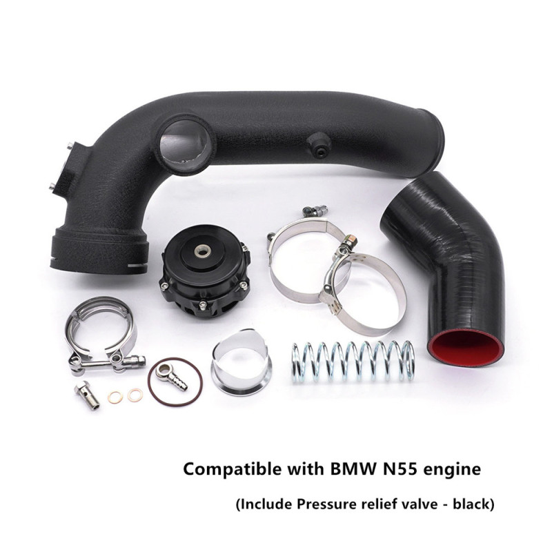 Compatible with BMW N55 Engine Turbocharged Intake Aluminum Tube 50MM Modified SQV Pressure Relief Valve E90