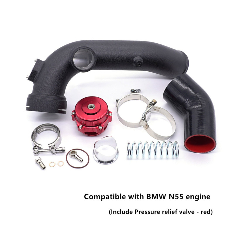 Compatible with BMW N55 Engine Turbocharged Intake Aluminum Tube 50MM Modified SQV Pressure Relief Valve E90