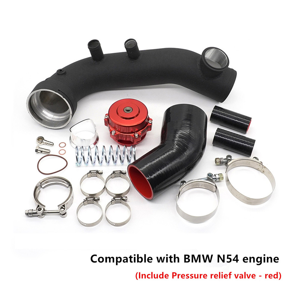 Compatible with BMW N54 Engine Turbocharged Intake Aluminum Tube 50MM Modified SQV Pressure Relief Valve E88