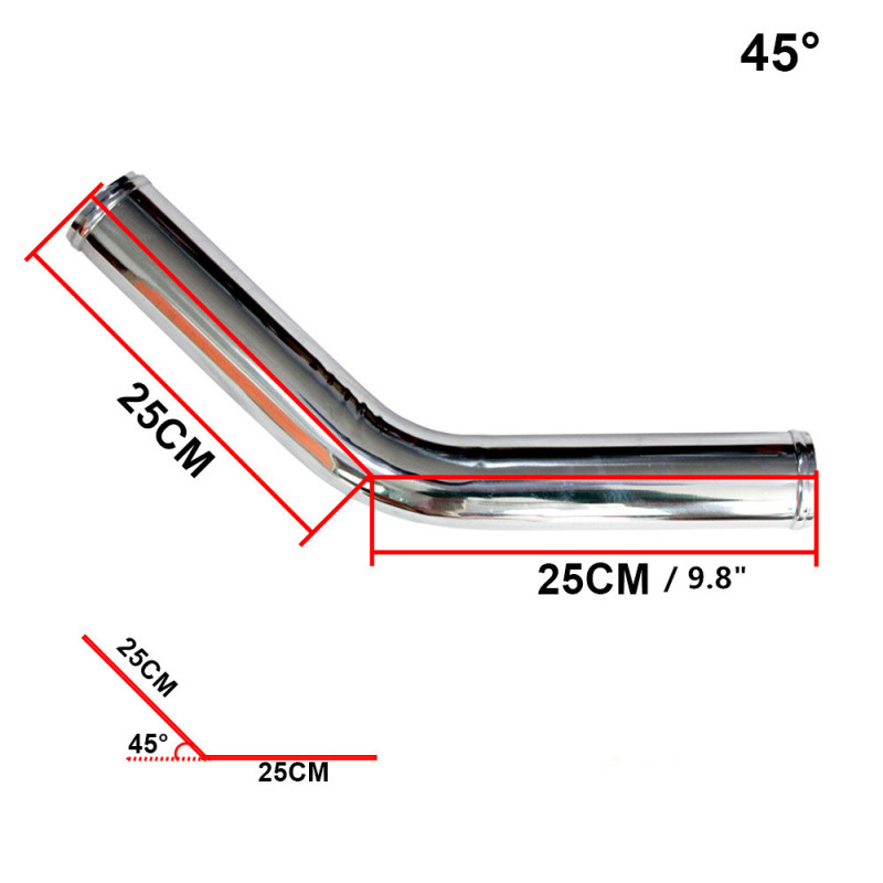 Automotive Universal DIY Modified Aluminum Pipe, Intercooler Supercharger Turbo Pipe Inlet 2"/2.25"/2.5"/2.75"/3"