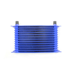 Universal Modified Fuel Oil Cooler Radiator, Oil Cooling 7 Row Interface AN8-Blue