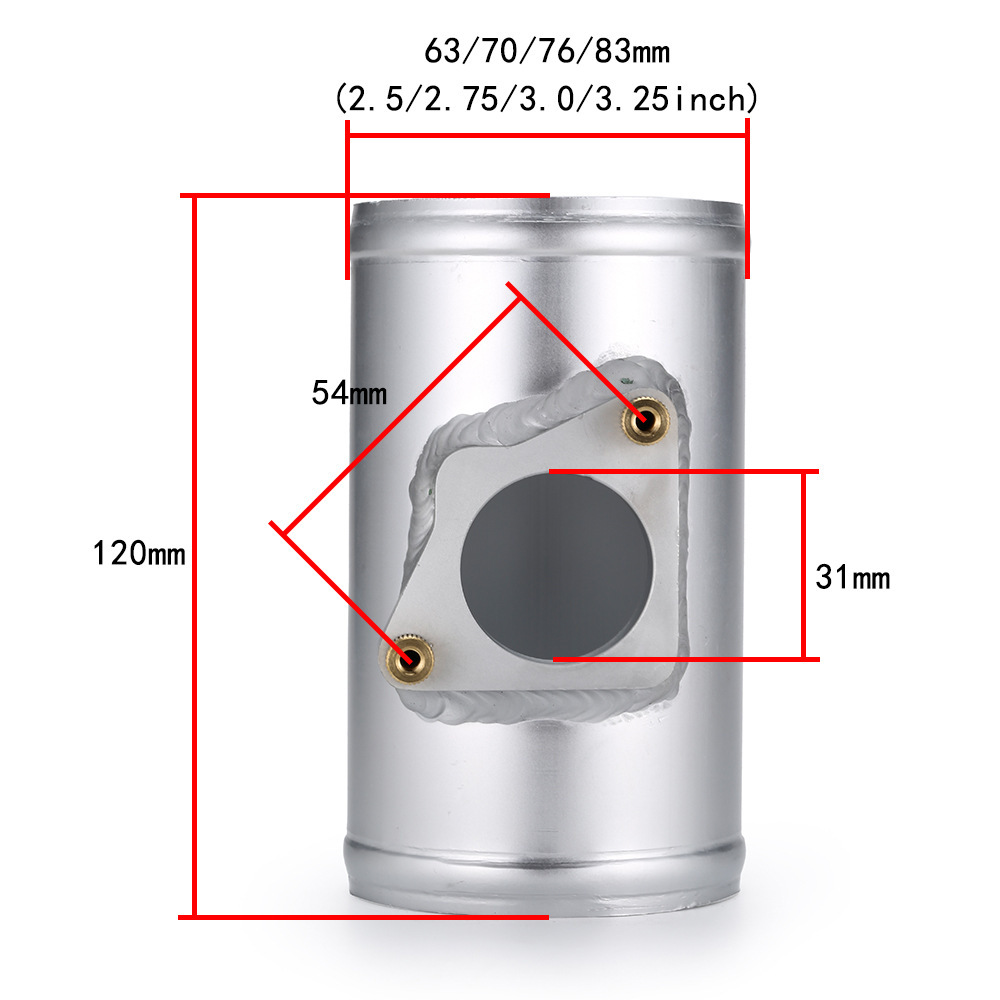 Automotive Engine Intake Sensor Flange Air Flowmeter Base Large Flow Intake Modification for Toyota Mazda