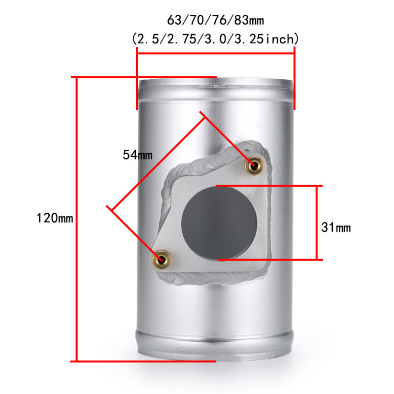 Automotive Engine Intake Sensor Flange Air Flowmeter Base Large Flow Intake Modification for Toyota Mazda