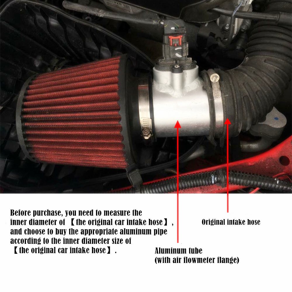 Automotive Engine Intake Sensor Flange Air Flowmeter Base Large Flow Intake Modification for Volkswagen Nissan Cadillac