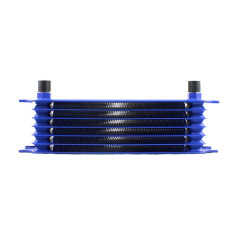 Universal Modified Fuel Oil Cooler Radiator, Oil Cooling 7 Row Interface AN8-Blue