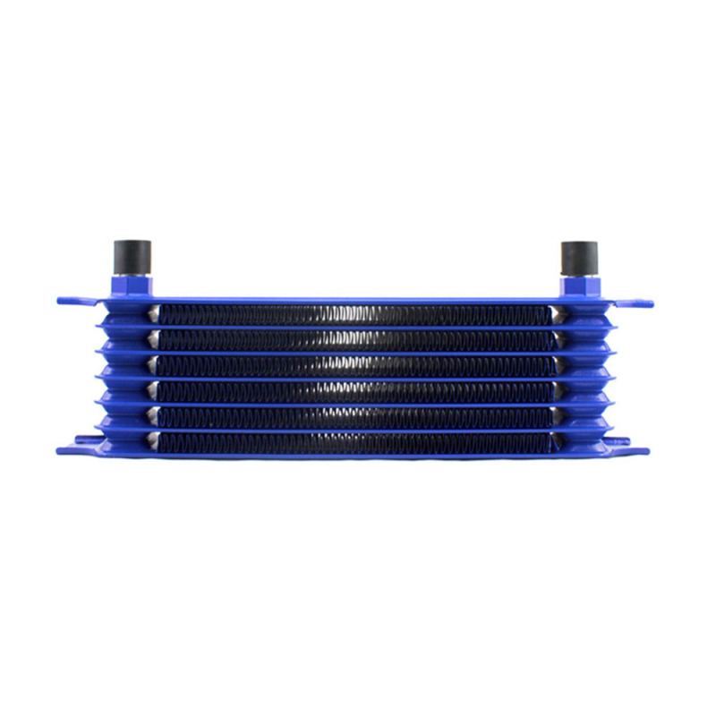 Universal Modified Fuel Oil Cooler Radiator, Oil Cooling 7 Row Interface AN8-Blue