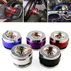AotoKoop Universal Quick Release Steering Wheel Kit- 6 Hole Steering Wheel Hub Adapter Snap Off Boss Kit (Red)