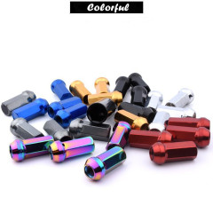 AotoKoop M12x1.5 Wheel Lug Nuts Black, Alloy Steel Lug Nut, Length 45mm, Open End Lug Nut Set - 20 Piece Set + 1 Spline Tool