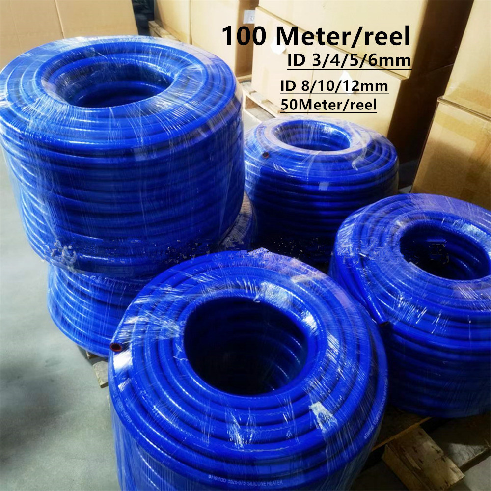 AotoKoop Blue Silicone Vacuum hose ID 3mm, OD 7mm, Length 100 Meter  per reel