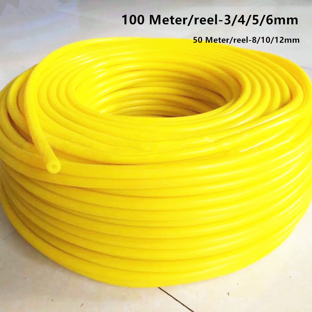 AotoKoop Yellow Silicone Vacuum hose ID 8mm, OD 13mm, Length 100 Meter  per reel