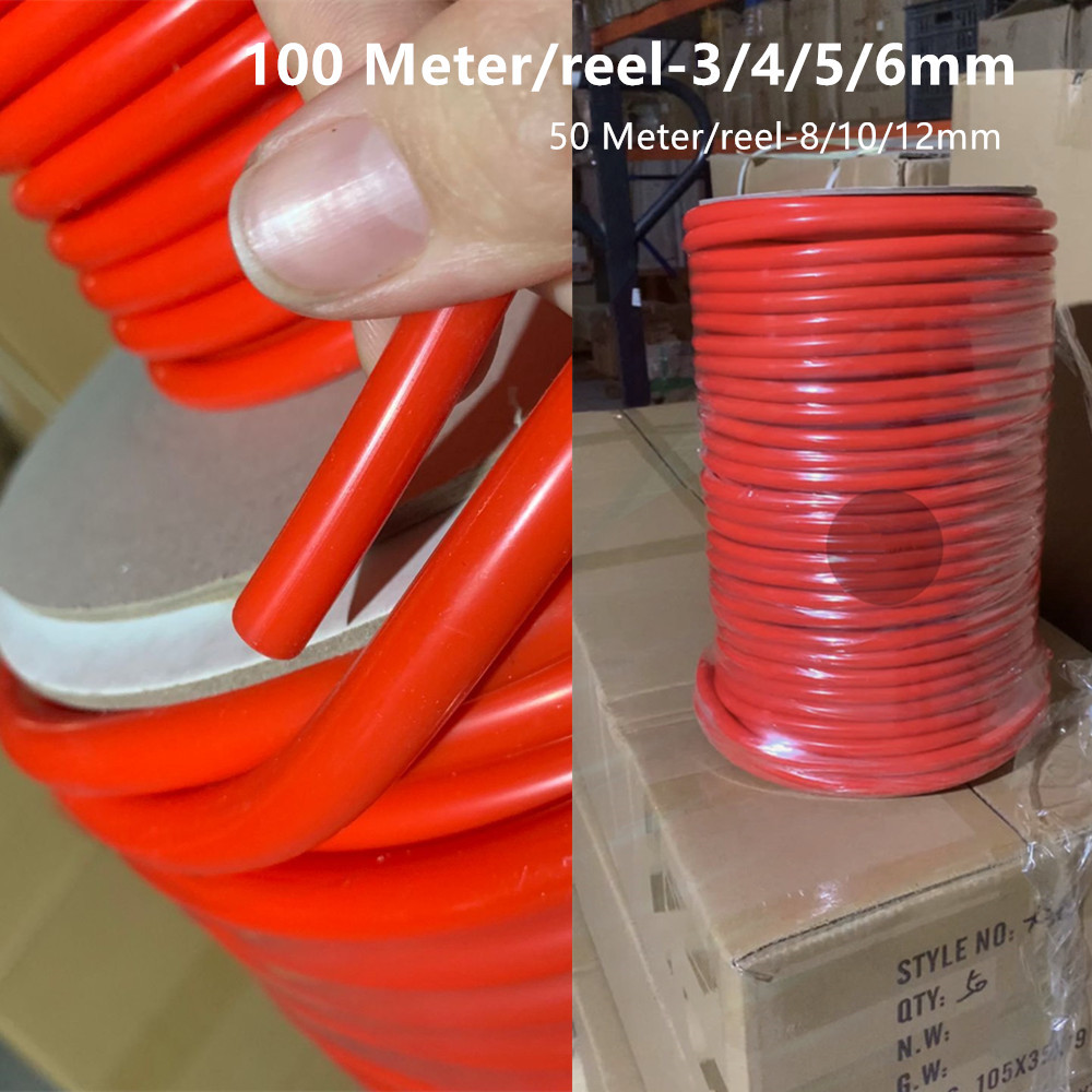 AotoKoop Red Silicone Vacuum hose ID 3mm, OD 7mm, Length 100 Meter  per reel