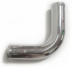 OD 2.5" (63mm) 90 Degree Aluminum Elbow Intercooler Tube Air Intake Pipe, Polished Finish