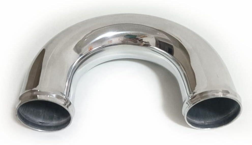 OD 2.75" (70mm) U Bend 180 Degree Aluminum Intercooler Air Intake Tube, Polished Finish