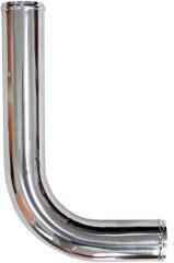 OD 2.5" (63mm) Aluminum Intercooler Pipe 90 Degree L-Bend Air Intake Tube, End to End Length 20" (500mm)