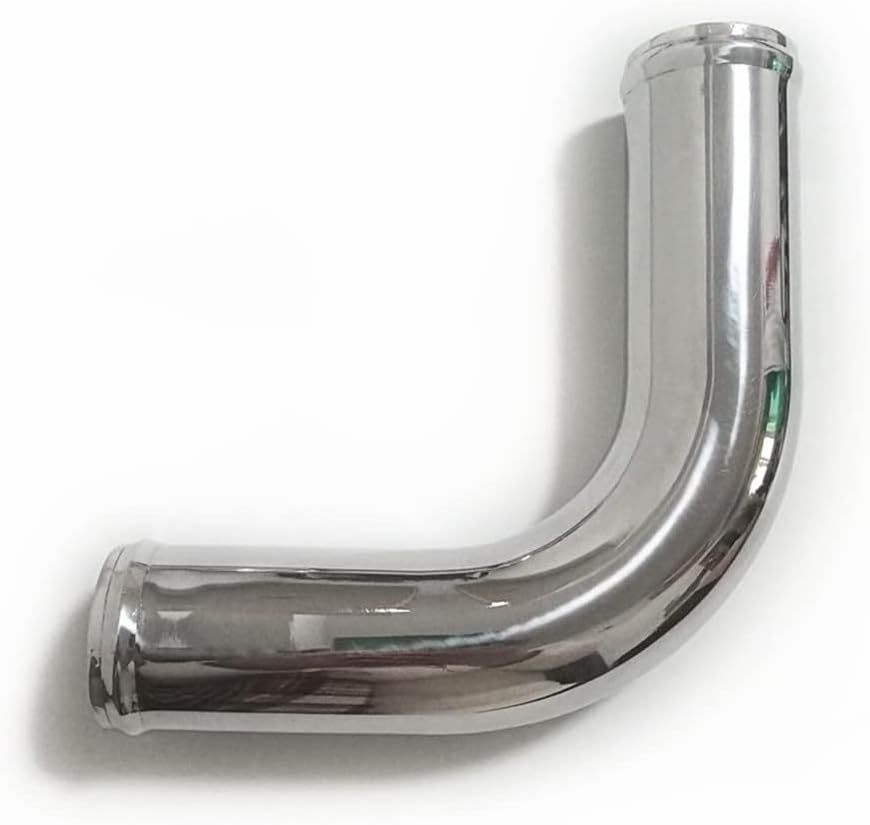 OD 3.5" (89mm) Air Intake Pipe 90 Degree Aluminum Elbow Intercooler Pipe, Polished Finish