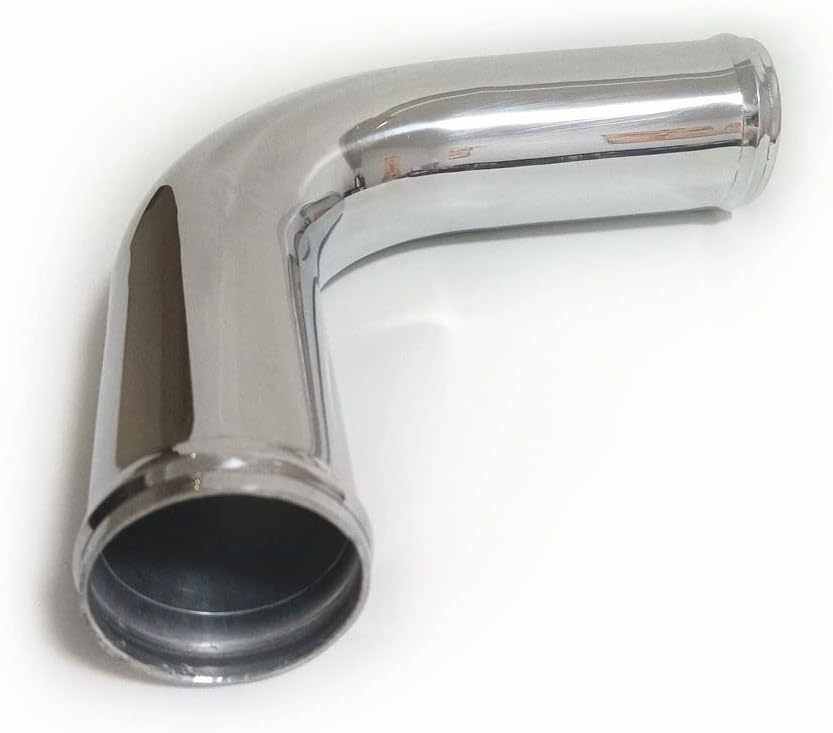 OD 2" (51mm) Intake Pipe 90 Degree Aluminum Elbow, Aluminum Alloy Intercooler Pipe Polished Finish