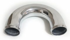 OD 4" (102mm) 180 Degree Aluminum Elbow U Bend Intercooler Pipe Air Intake Tube, Polished Finish