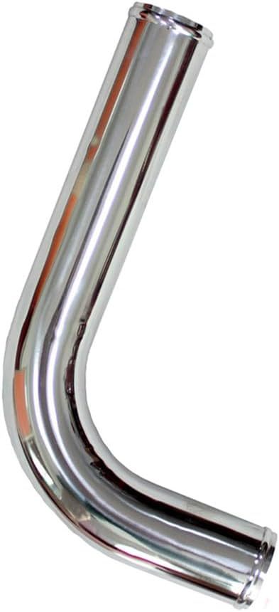 OD 2.5" (63mm) Aluminum Intercooler Pipe 90 Degree L-Bend Air Intake Tube, End to End Length 20" (500mm)