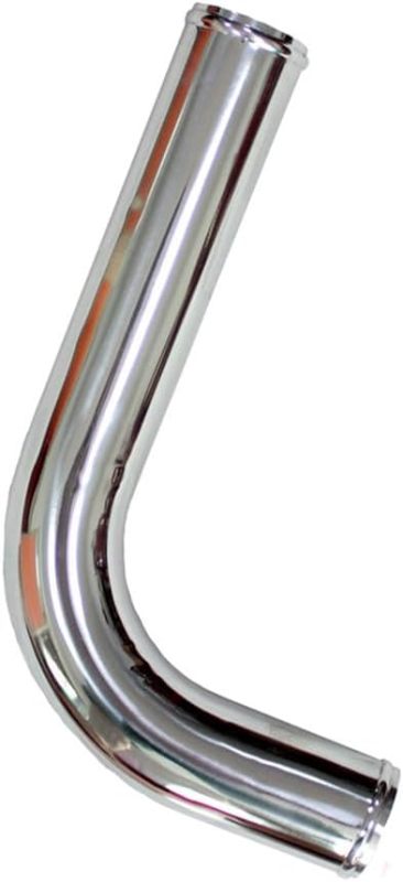 OD 2.5" (63mm) Aluminum Intercooler Pipe 90 Degree L-Bend Air Intake Tube, End to End Length 20" (500mm)
