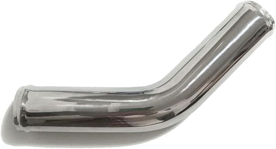 OD 2" (51mm) 45 Degree Aluminum Elbow Air Intake Tube Intercooler Pipe, Polished Finish