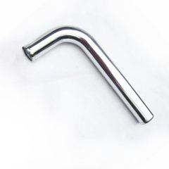 OD 2.5" (63mm) Aluminum Intercooler Pipe 90 Degree L-Bend Air Intake Tube, End to End Length 20" (500mm)
