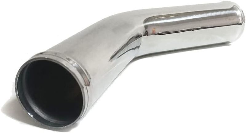 OD 2.25" (57mm) Air Intake Pipe 45 Degree Aluminum Elbow Intercooler Tube, Polished Finish