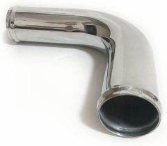 OD 3.5" (89mm) Air Intake Pipe 90 Degree Aluminum Elbow Intercooler Pipe, Polished Finish
