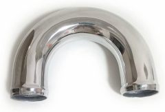 OD 3.5" (89mm) 180 Degree Aluminum Elbow, Aluminum U Bend Intercooler Air Intake Tube, Polished Finish