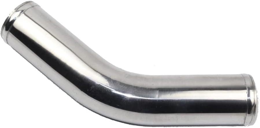 OD 4" (102mm) Intake Pipe 45 Degree Aluminum Elbow, Aluminum Alloy Intercooler Pipe Polished Finish