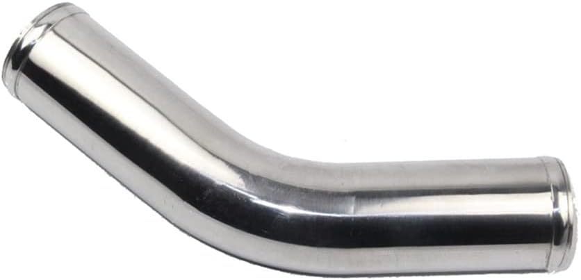 OD 1.5" (38mm) Air Intake Tube 45 Degree Aluminum Elbow Intercooler Pipe, Polished Finish