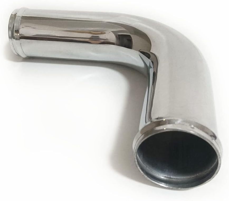 OD 3" (76mm) Air Intake Pipe 90 Degree Aluminum Elbow Intercooler Tube, Polished Finish