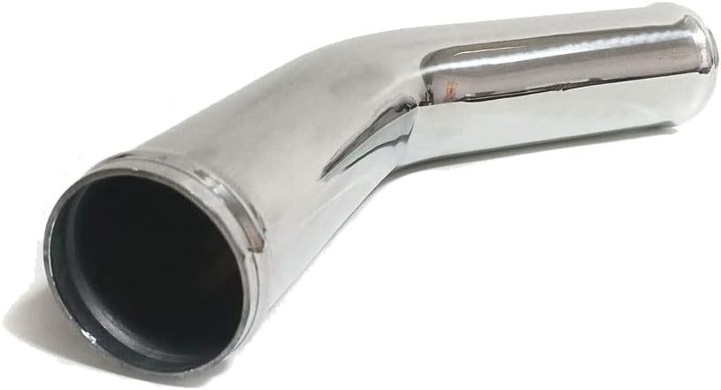 OD 1.5" (38mm) Air Intake Tube 45 Degree Aluminum Elbow Intercooler Pipe, Polished Finish