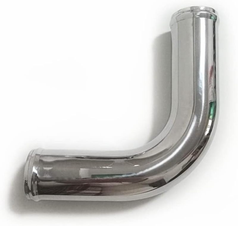 OD 3" (76mm) Air Intake Pipe 90 Degree Aluminum Elbow Intercooler Tube, Polished Finish