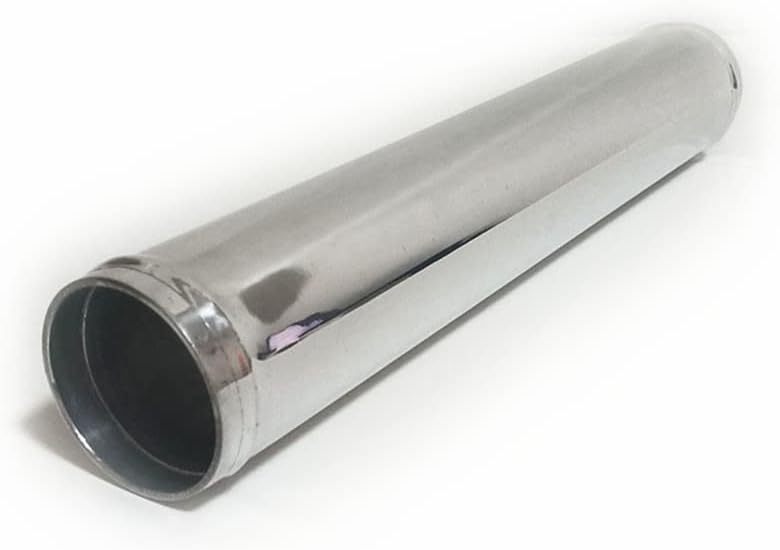 OD 3" (76mm) Straight Aluminum Intercooler Pipe Air Intake Tube Polished Finished, Length 11.81" (300mm)