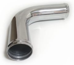 OD 2.25" (57mm) Air Intake Tube 90 Degree Aluminum Elbow Intercooler Pipe, Polished Finish