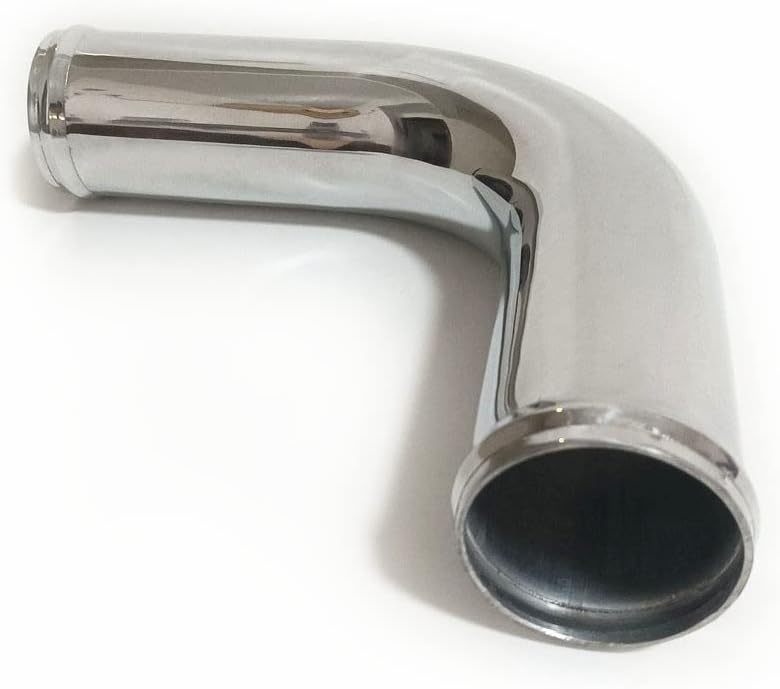 OD 2.25" (57mm) Air Intake Tube 90 Degree Aluminum Elbow Intercooler Pipe, Polished Finish