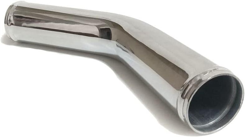 OD 2.25" (57mm) Air Intake Pipe 45 Degree Aluminum Elbow Intercooler Tube, Polished Finish