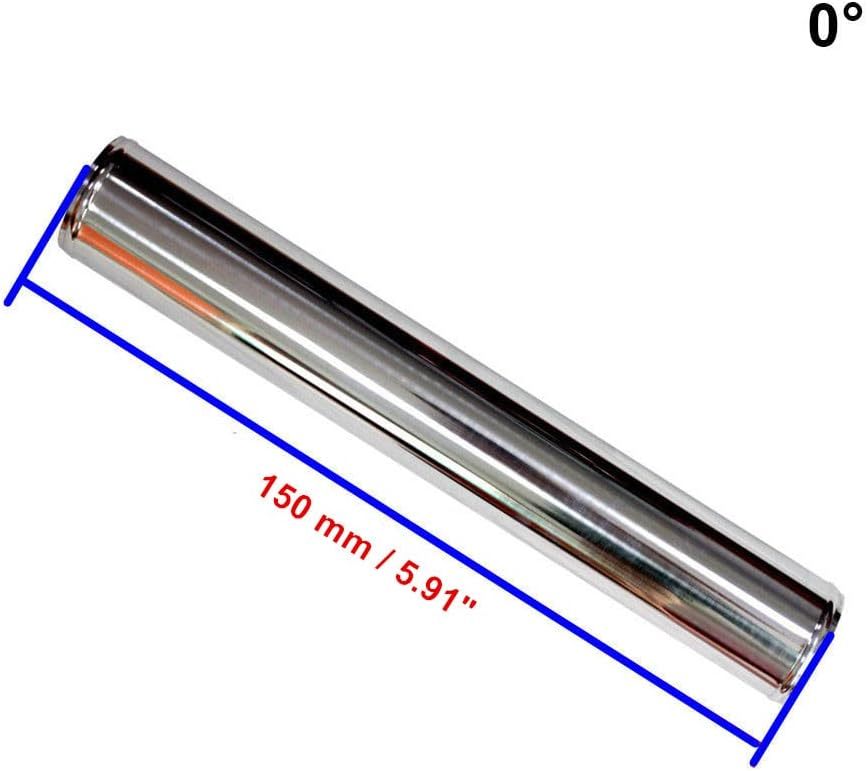 OD 3" (76mm) Straight Aluminum Intercooler Pipe Air Intake Tube Polished Finished, Length 11.81" (300mm)
