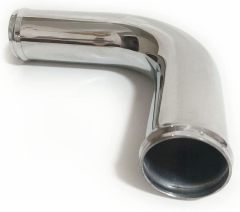 OD 1.5" (38mm) Air Intake Tube 90 Degree Aluminum Elbow Intercooler Pipe, Polished Finish